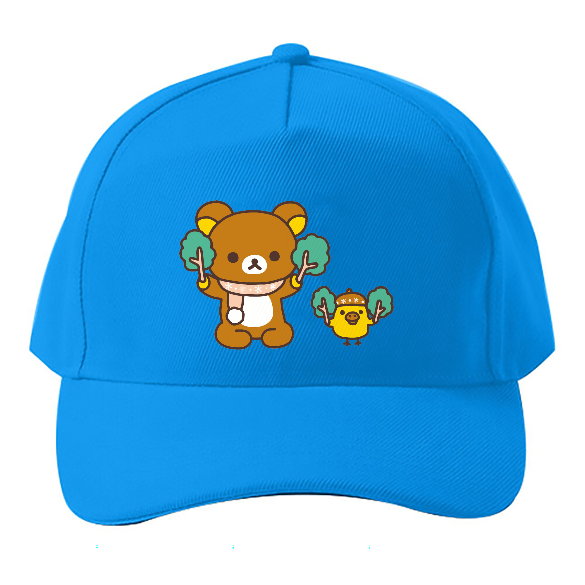 （画像用） リラックマ リラックマ キイロイトリ Rilakkuma Korilakkuma Kiiroitori ベースボールキャップ 綿100％ 男女兼用 帽子 スポーツ